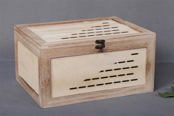 Unfinished Wood Box Hinged Crafts Decoupage Decorate